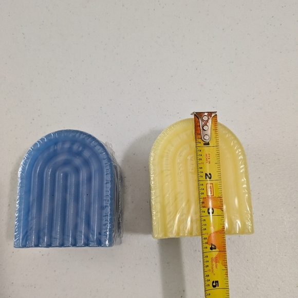 * ABSTRACT ARCH BOHO ANTHROPOLOGY CANDLES SET OF TWO NEW - Picture 2 of 4